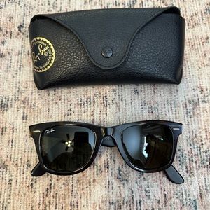 Rayban Wafarers tortoise, green lenses